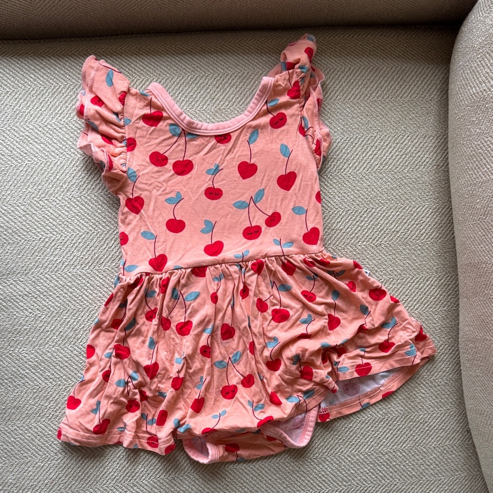 Cherry Print twirl bodysuit